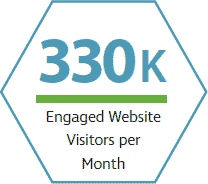 Engaged Website Visitors per month